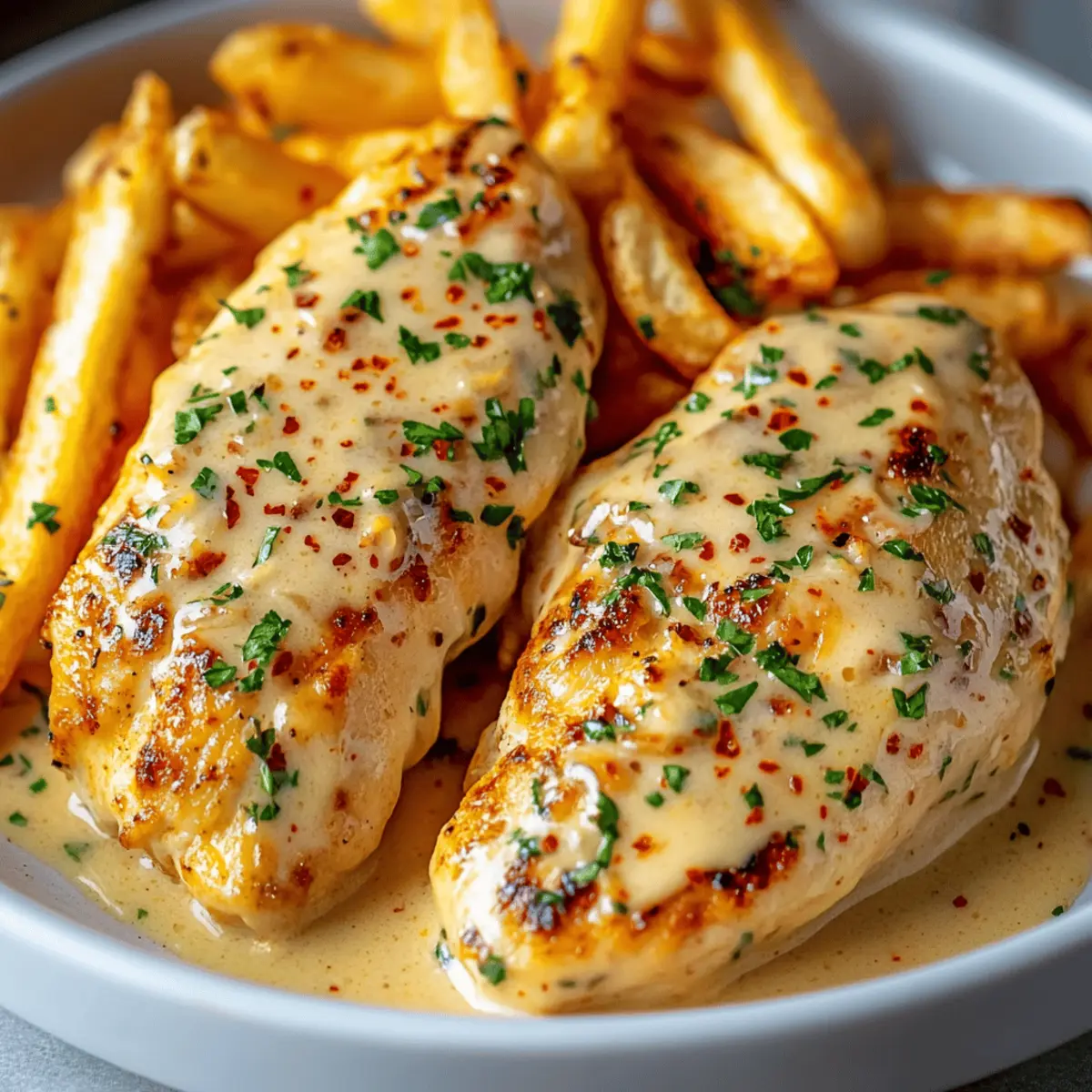 Savory Chicken Fillet in Creamy Garlic-Parmesan Sauce
