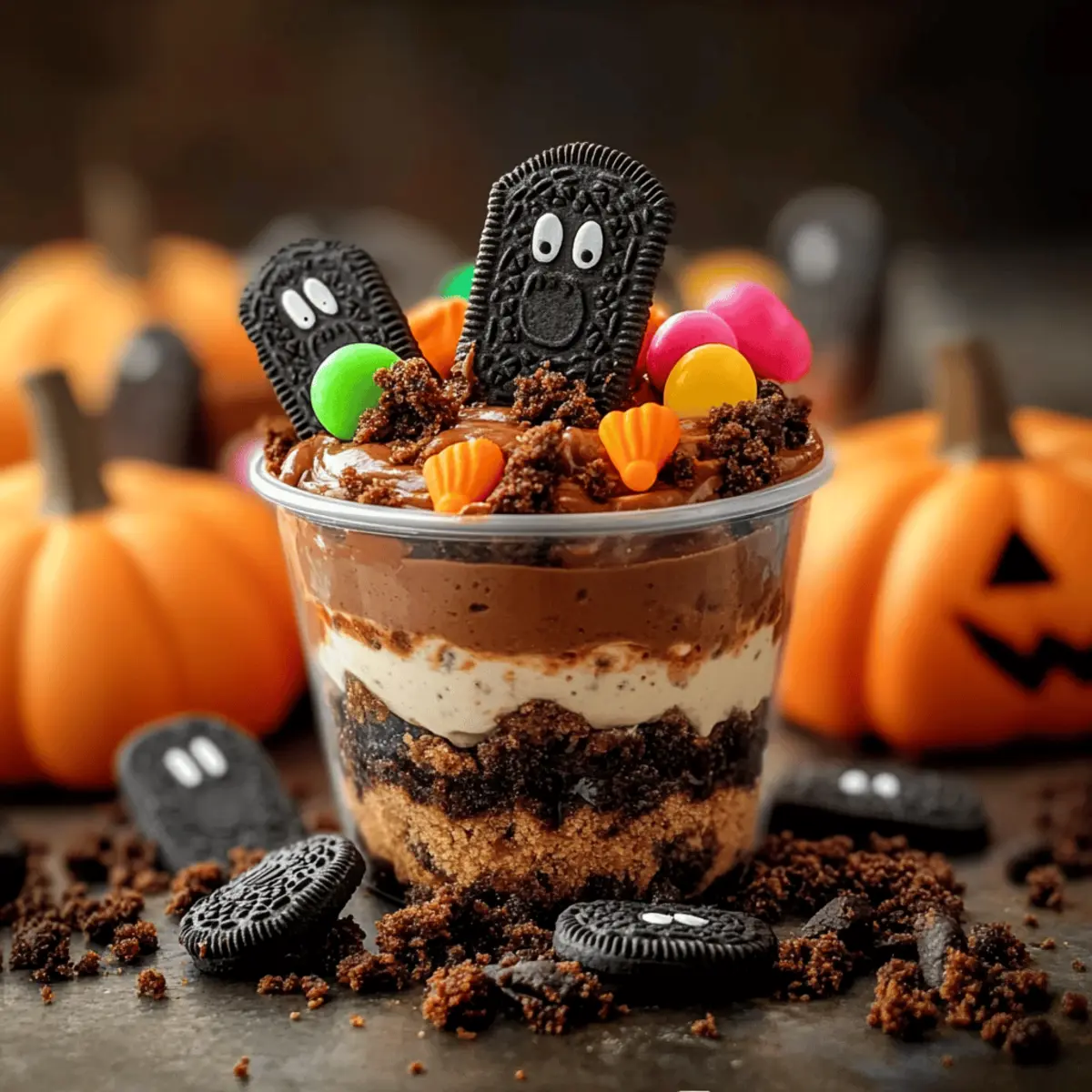 Graveyard Pudding Cookie Cups: Spooky Fun for Halloween