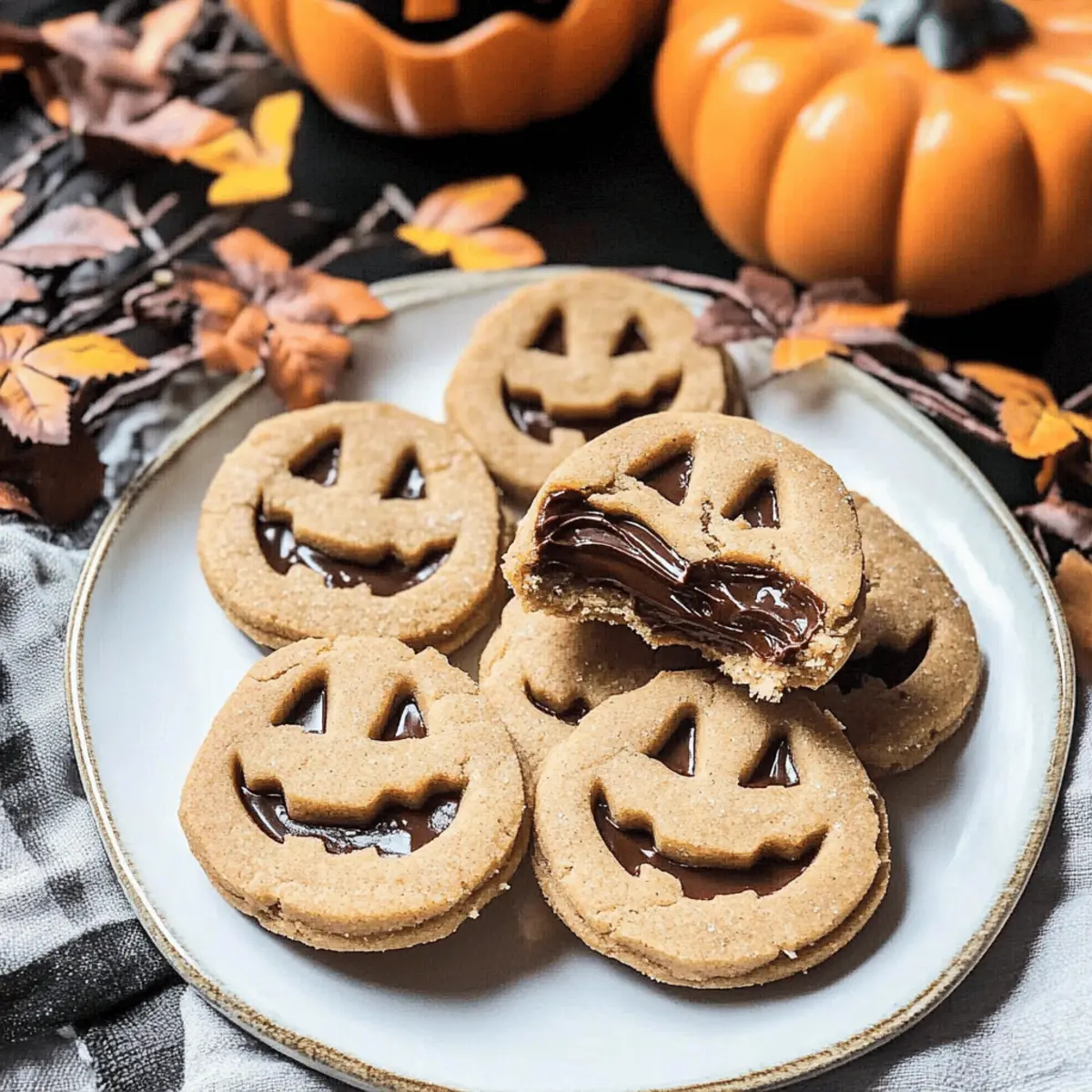 Melt-in-Your-Mouth Milk Chocolate Stuffed Jack-O’-Lantern Cookies