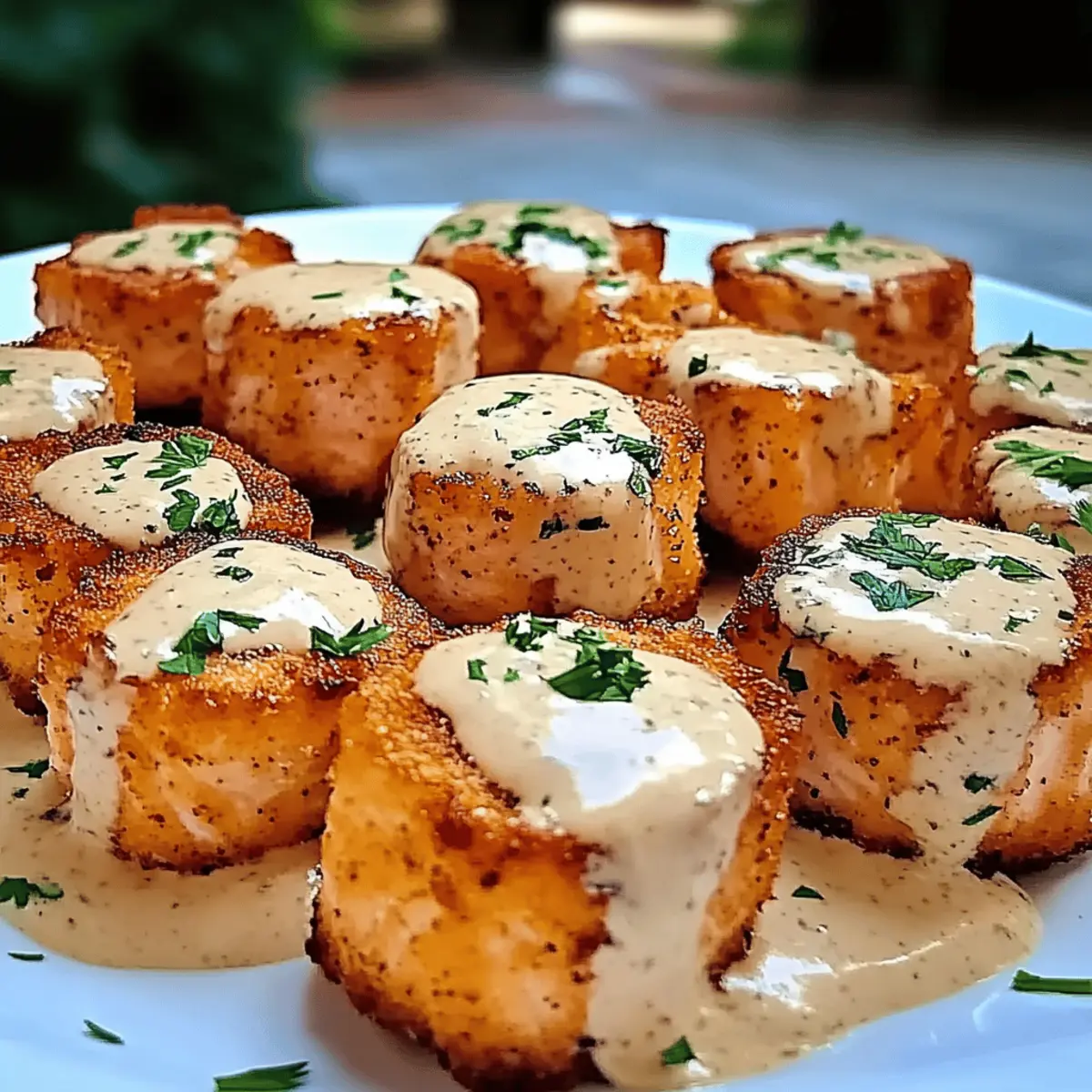 Crispy Salmon Bites with Zesty Bang Bang Sauce Delight
