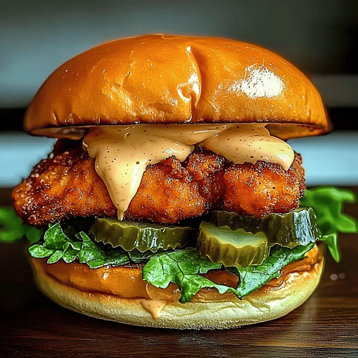 Spicy Chicken Sandwich with Creamy Homemade Sauce Bliss