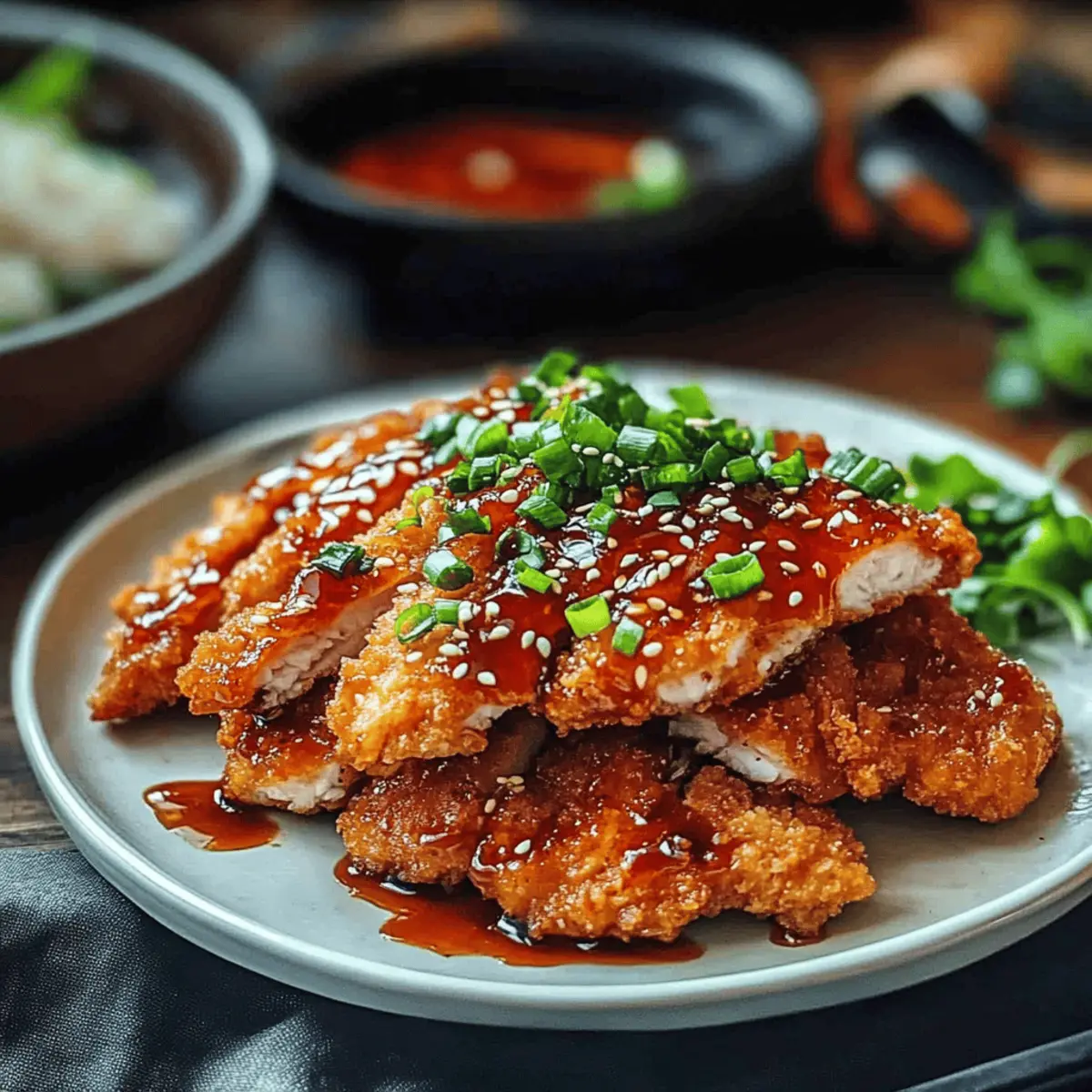 Crispy Spicy Korean Chicken Katsu for Your Home Feast