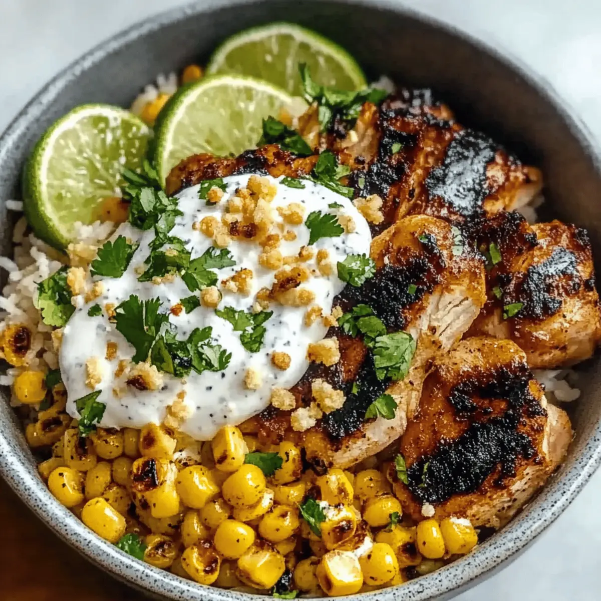Delicious Street Corn Chicken Rice Bowl Ready in 40 Minutes