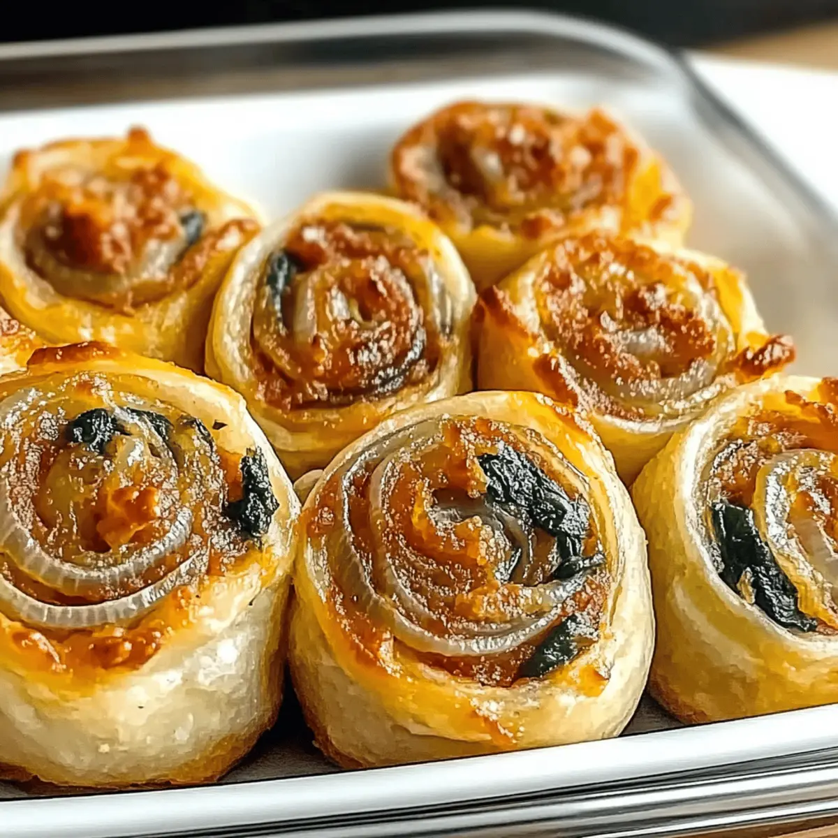 Vegan Caramelized Onion & Spinach Pizza Rolls for Cozy Nights