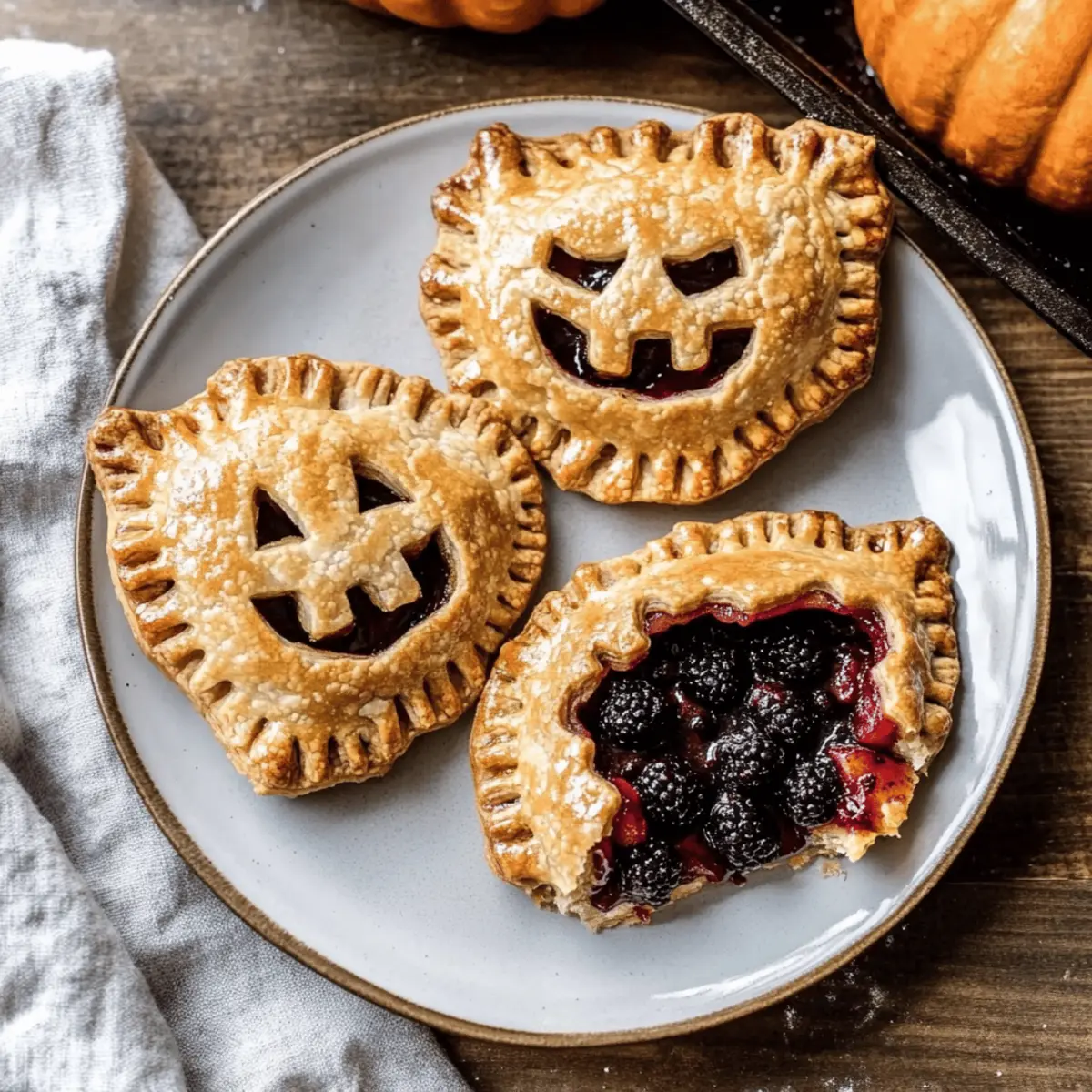 Delicious Jack-O-Lantern Hand Pies to Celebrate Halloween Fun