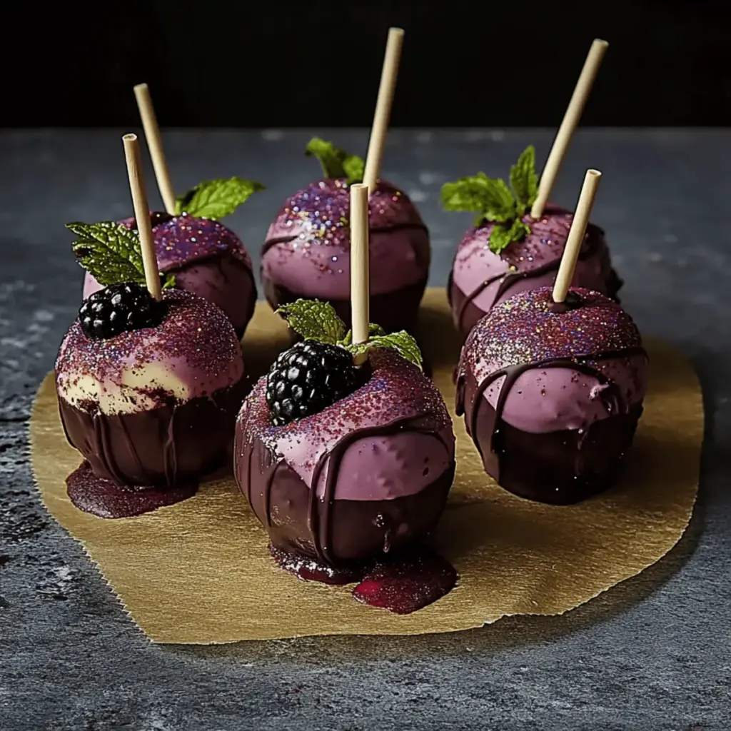 Forest Blackberry Cheesecake Pops