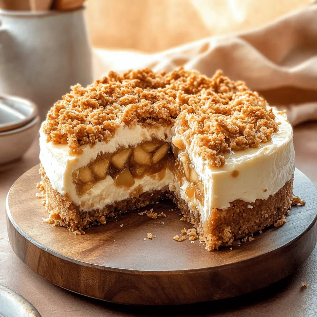 Apple Crumble Cheesecake