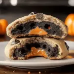 Halloween Oreo Stuffed Chocolate Chip Cookies