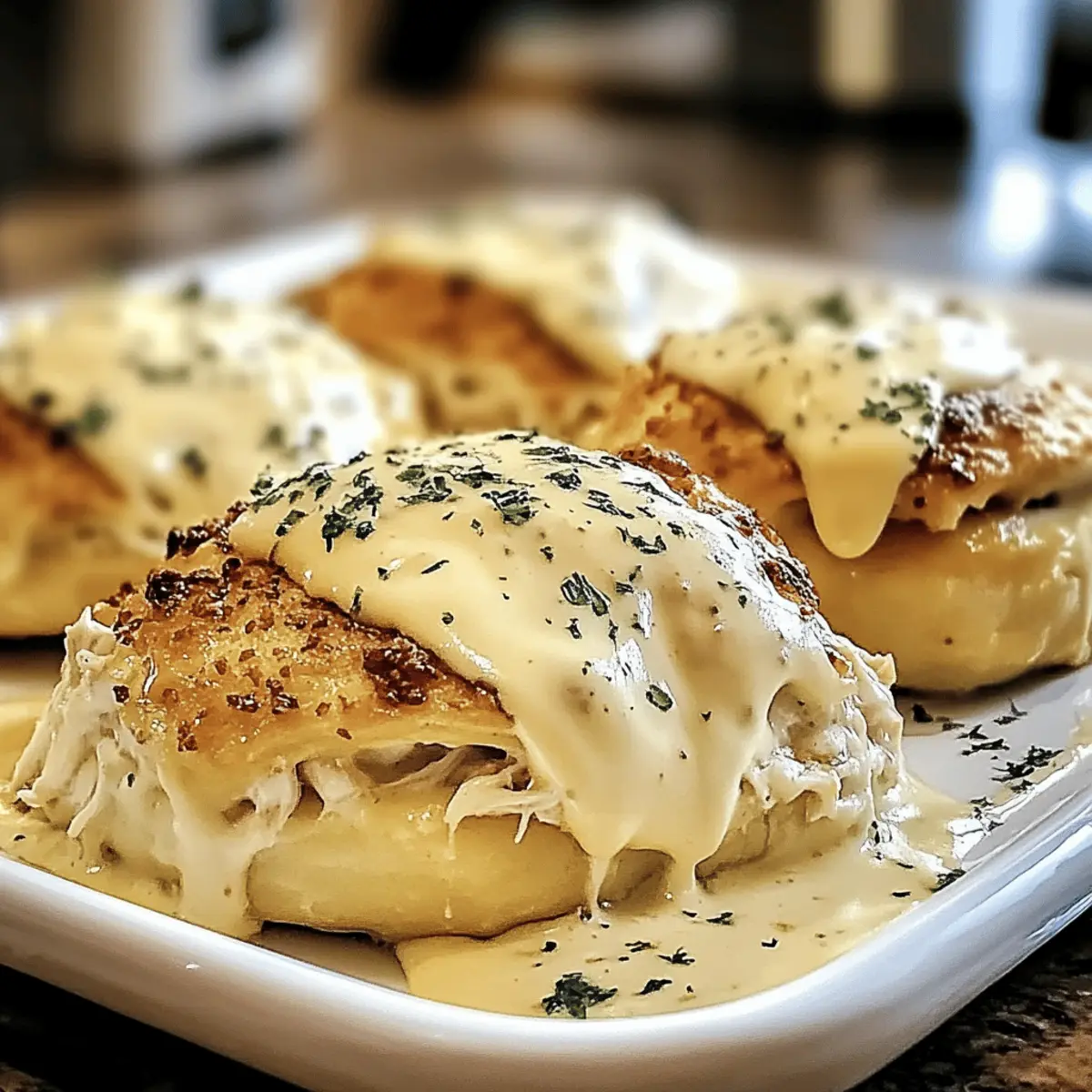 Chicken Pillows with Creamy Parmesan Sauce for Cozy Nights