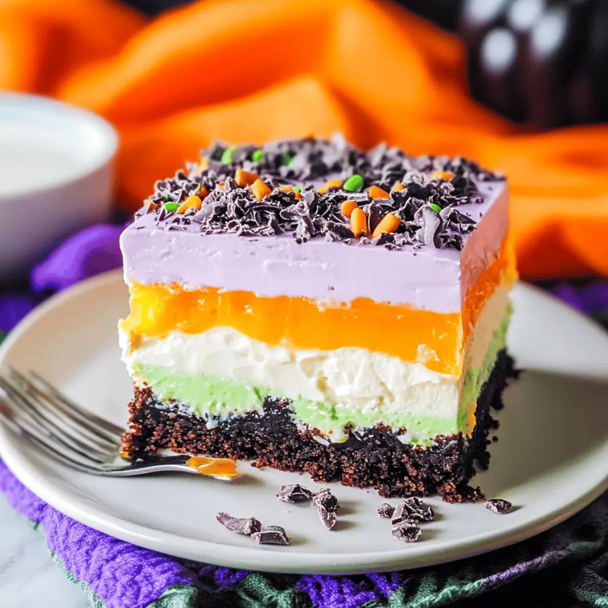 Colorful Halloween Lush Dessert That Will Wow Your Guests