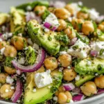 Chickpea Feta Avocado Salad