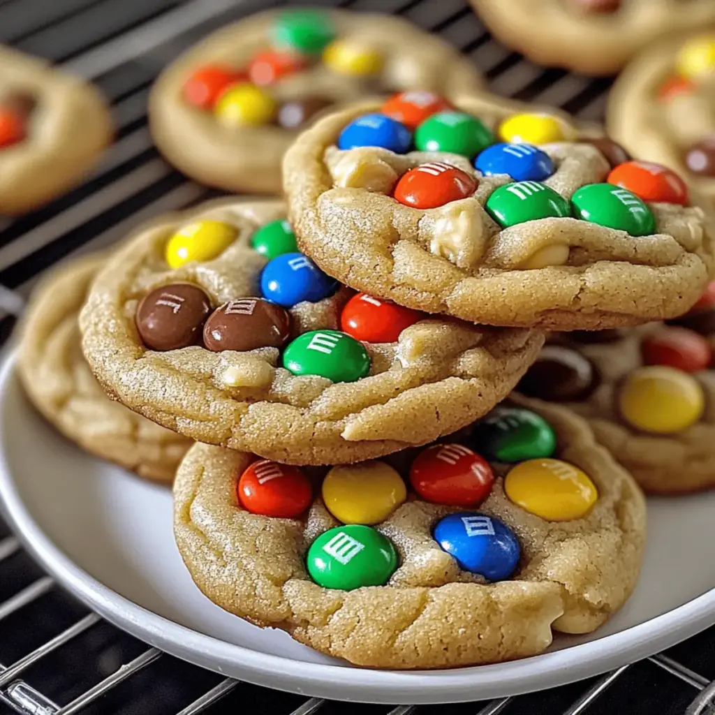 Soft & Chewy Peanut Butter M&M Cookies