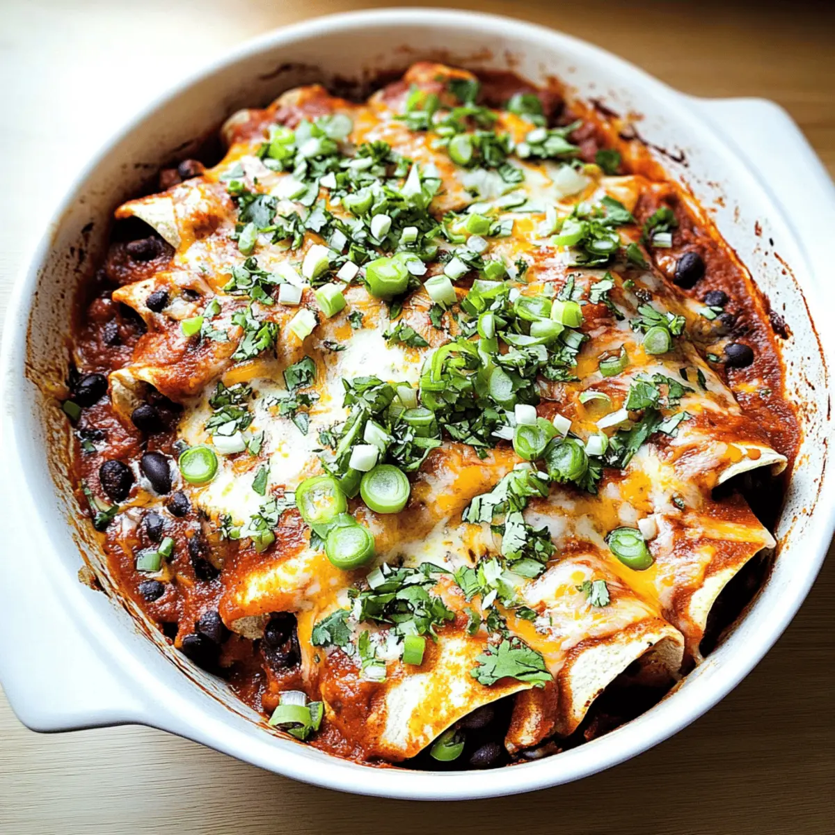 Satisfying Vegetarian Bean and Cheese Enchiladas in 40 Minutes