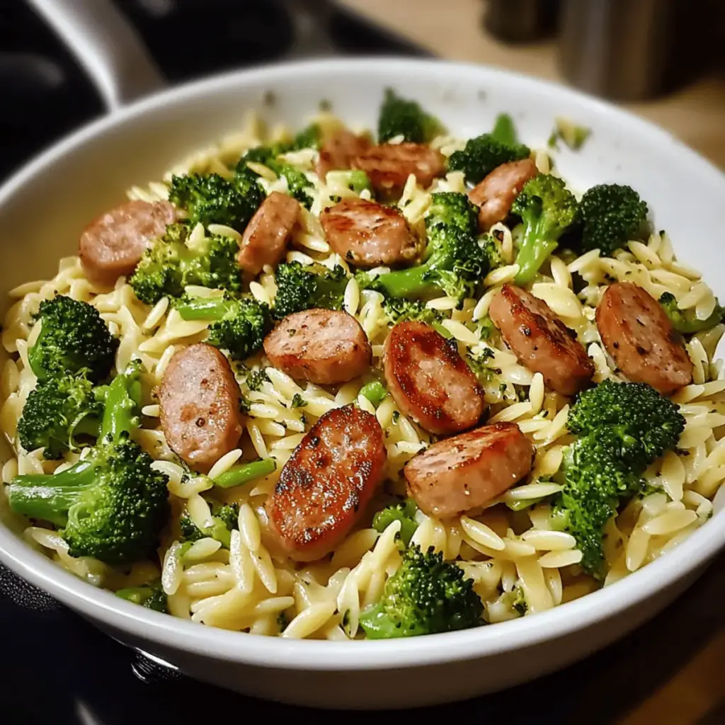 Chicken Sausage and Broccoli Orzo