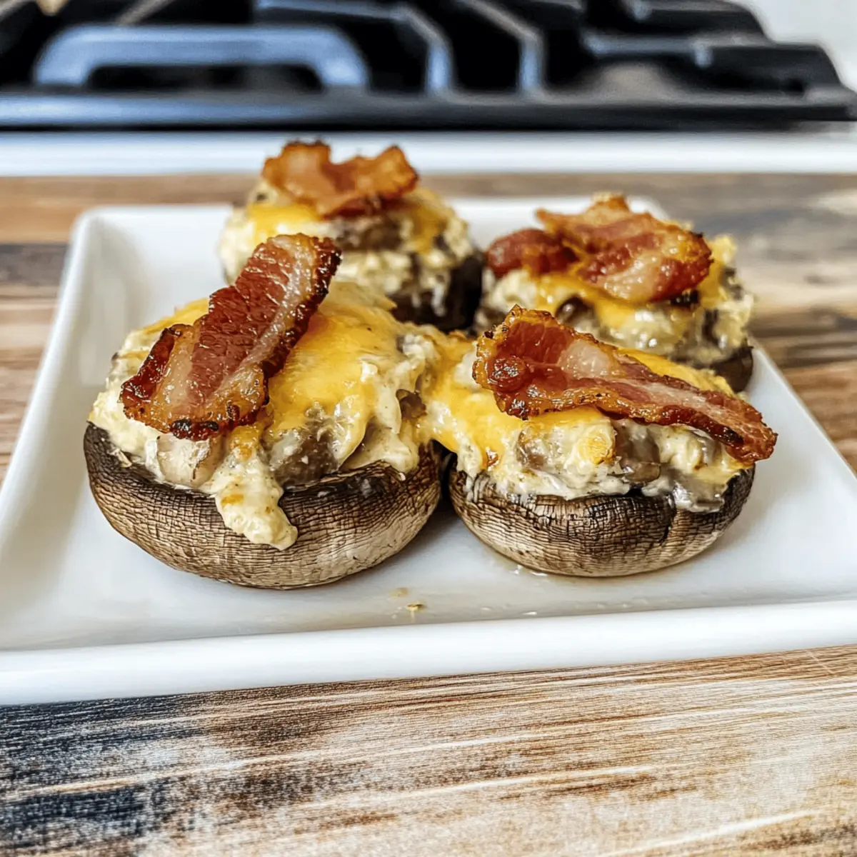 Smoky Stuffed Mushrooms: Irresistibly Cheesy and Bacon-Filled
