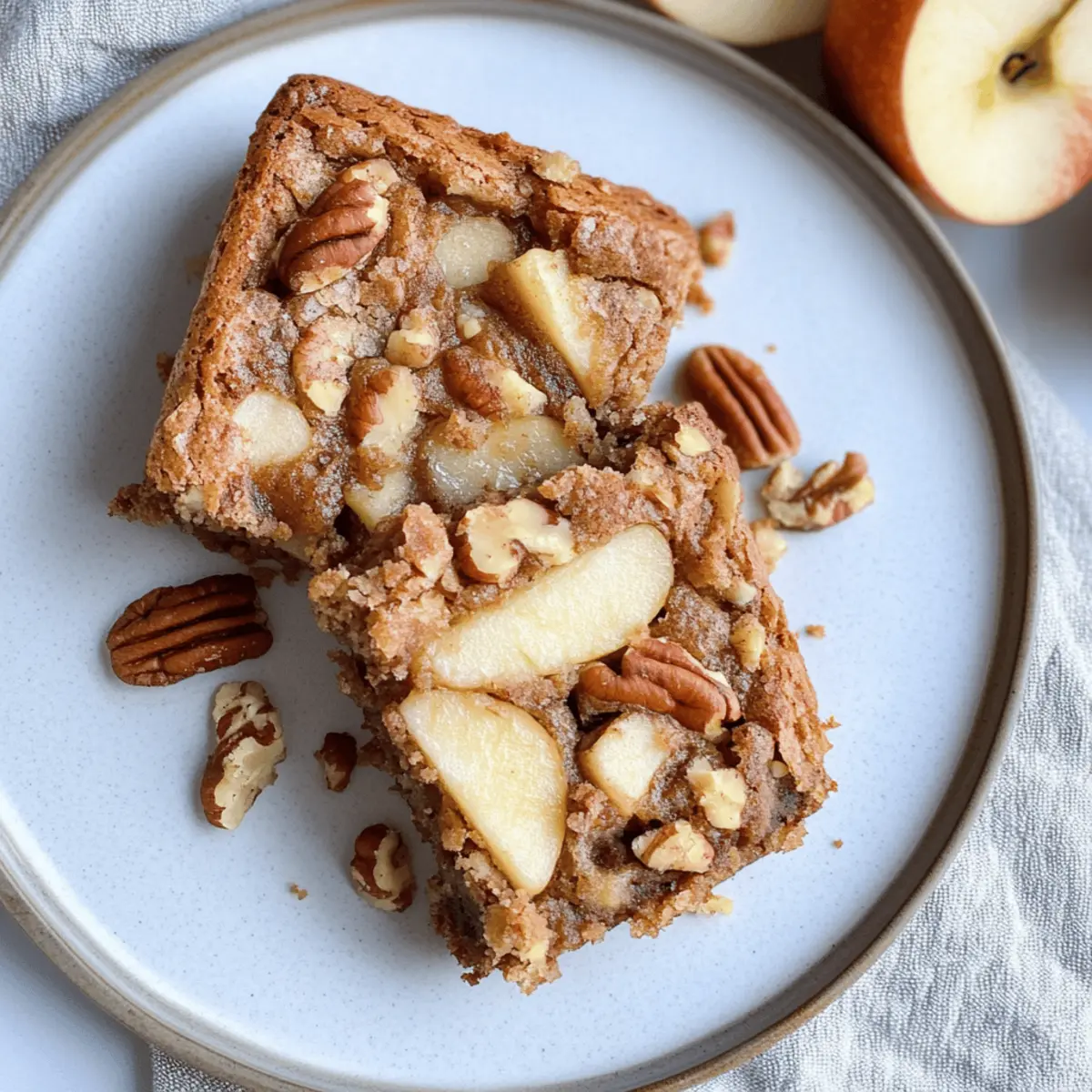 Chewy Apple Brownies That Bring Fall Flavors Home