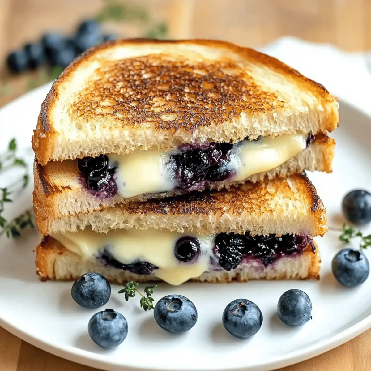 Sweet & Savory Blueberry Grilled Cheese for a Cozy Treat