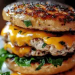 Cheddar Ranch Chicken Burgers