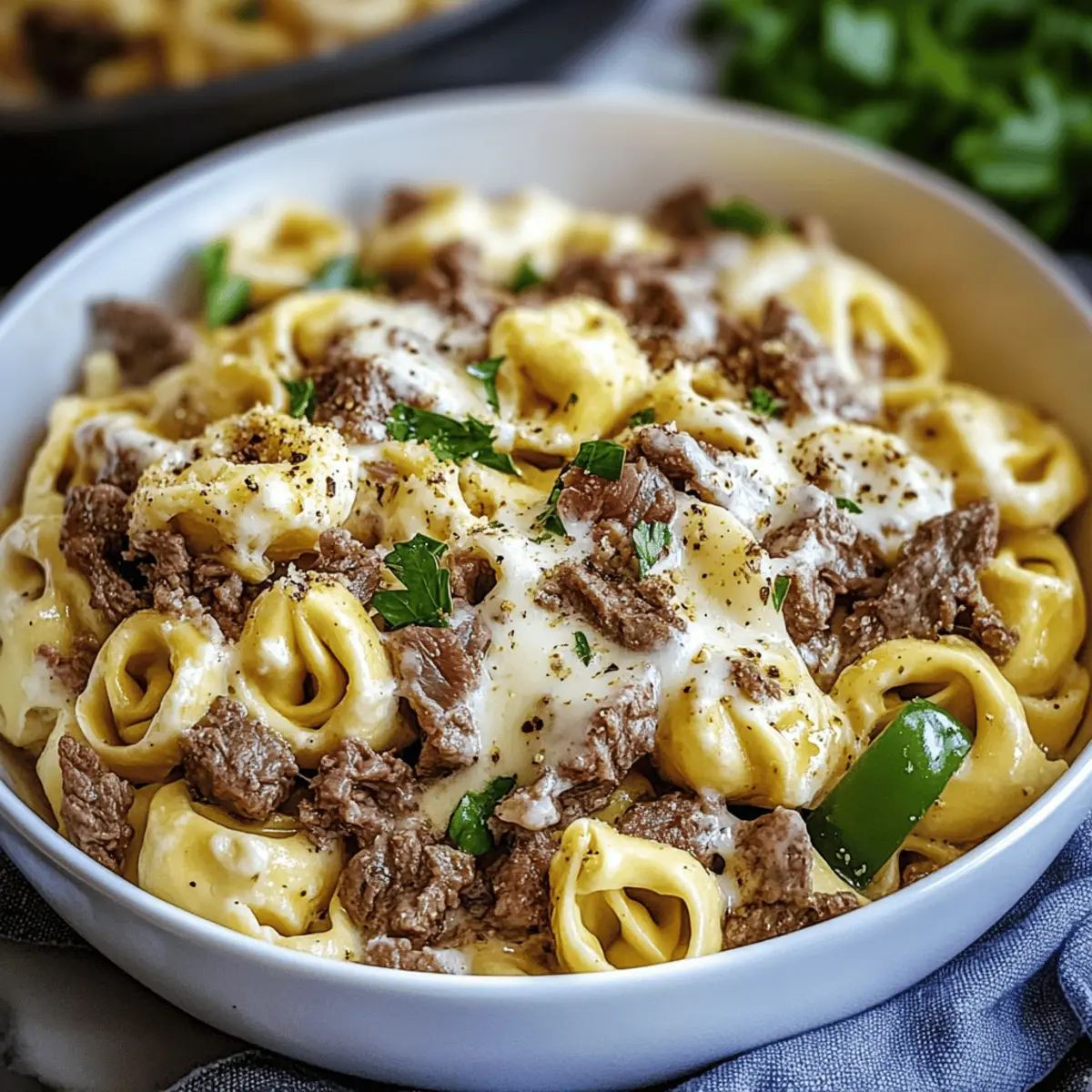Savor Cheesesteak Tortellini for a Quick Comfort Meal