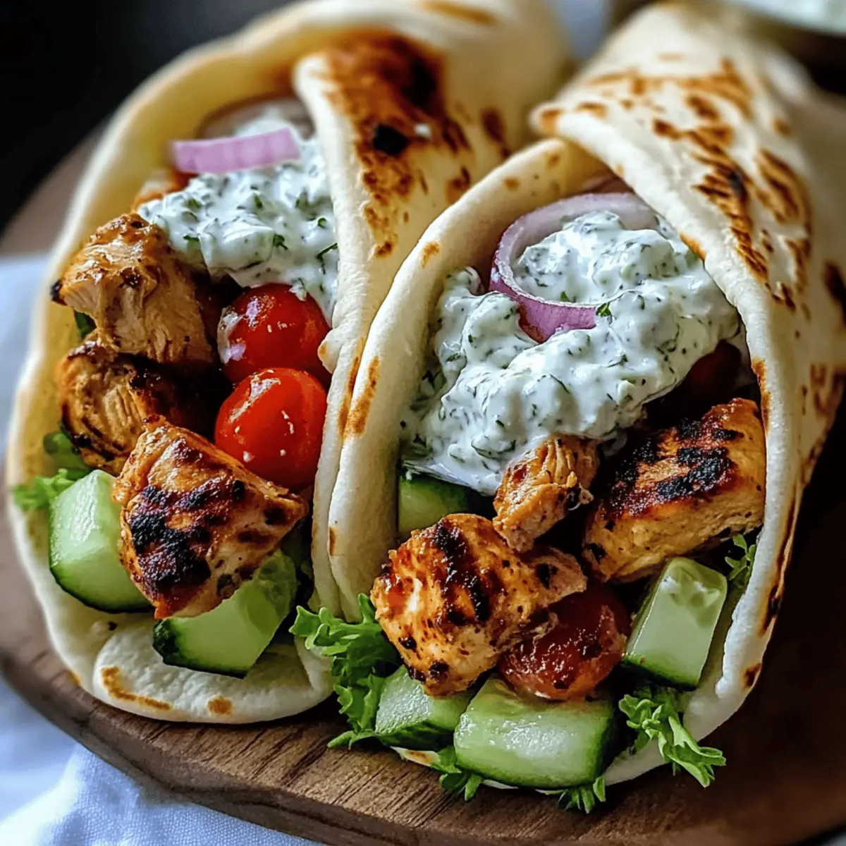 Delicious Chicken Gyros Recipe with Creamy Feta Tzatziki
