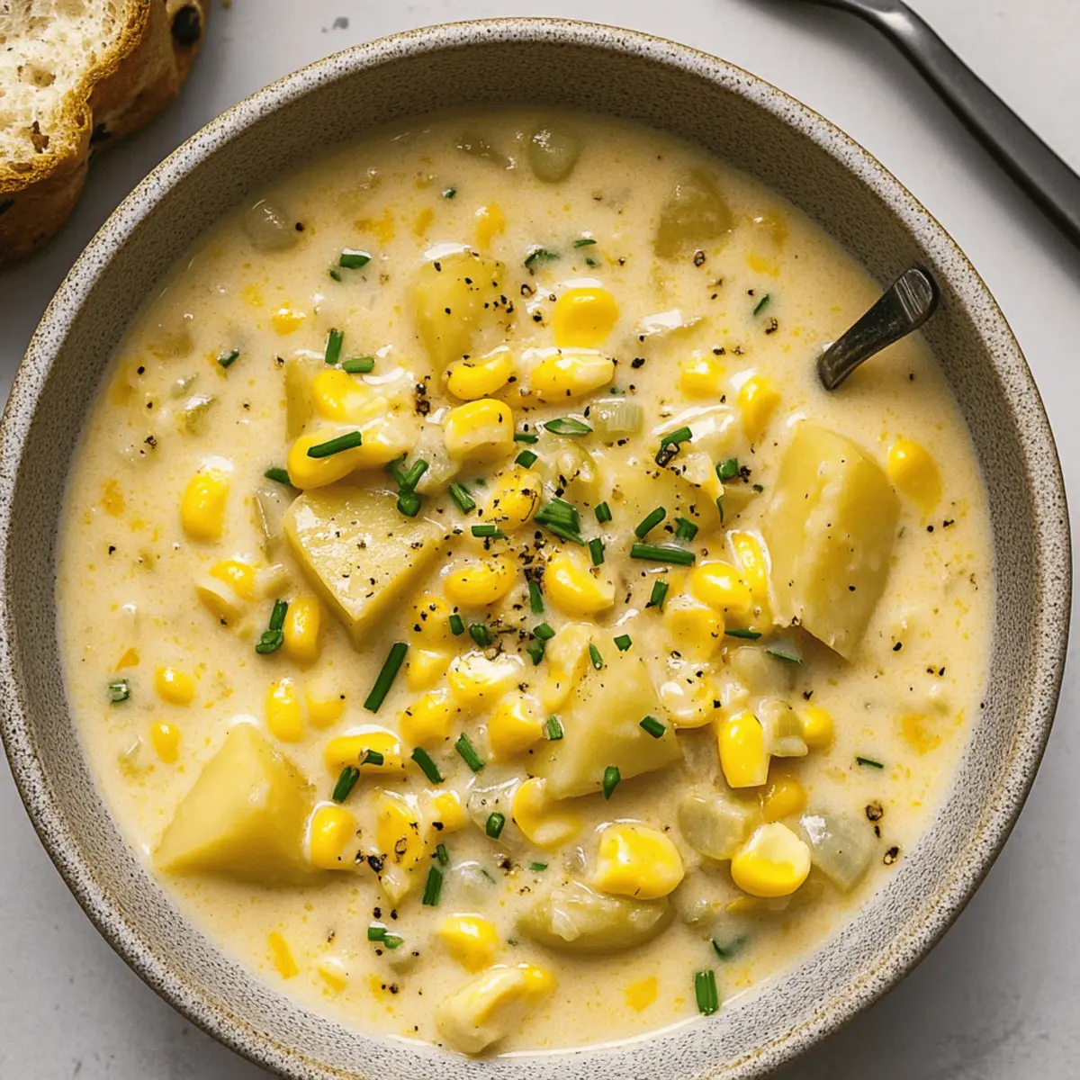 Creamy Corn & Potato Chowder for Cozy Comfort Evenings