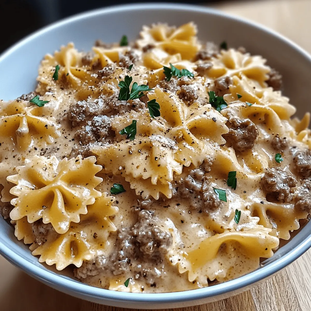 Delicious Garlic Beef Bowtie Pasta: Comfort Food Made Easy