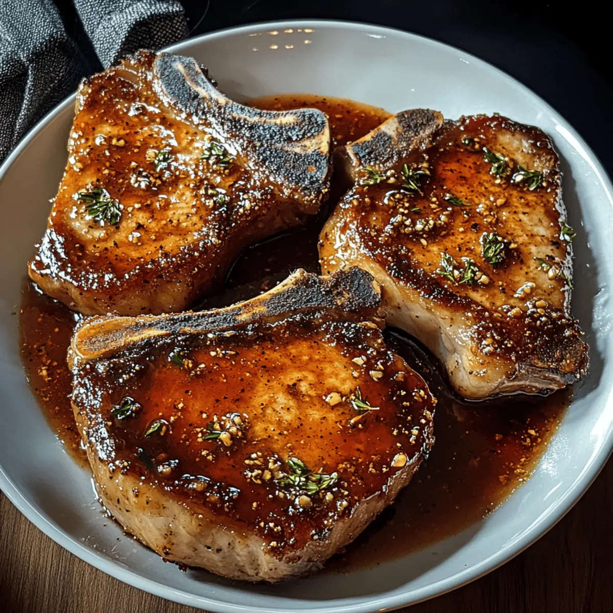 Garlic Pork Chops: Sweet and Savory Elegance for Dinner