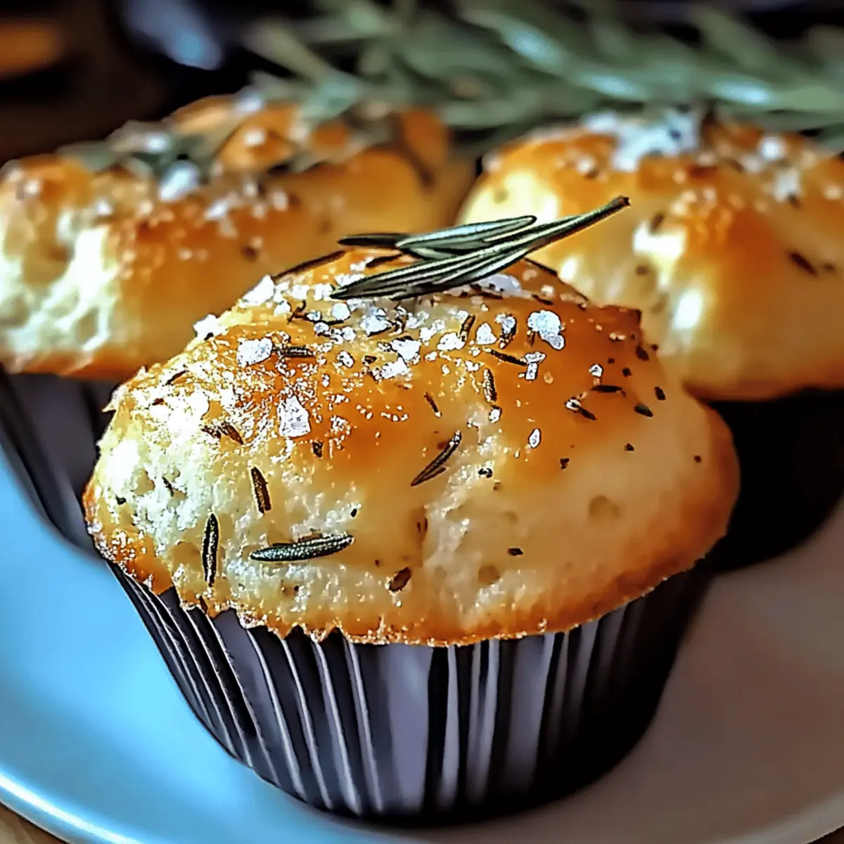 Garlic Rosemary Focaccia Muffins: Soft, Savory Delights