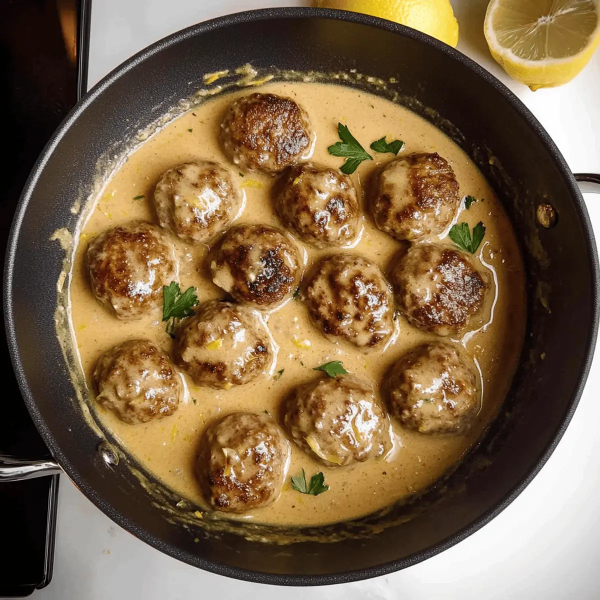 Irresistible Greek Keftedes Meatballs with Creamy Lemon Sauce