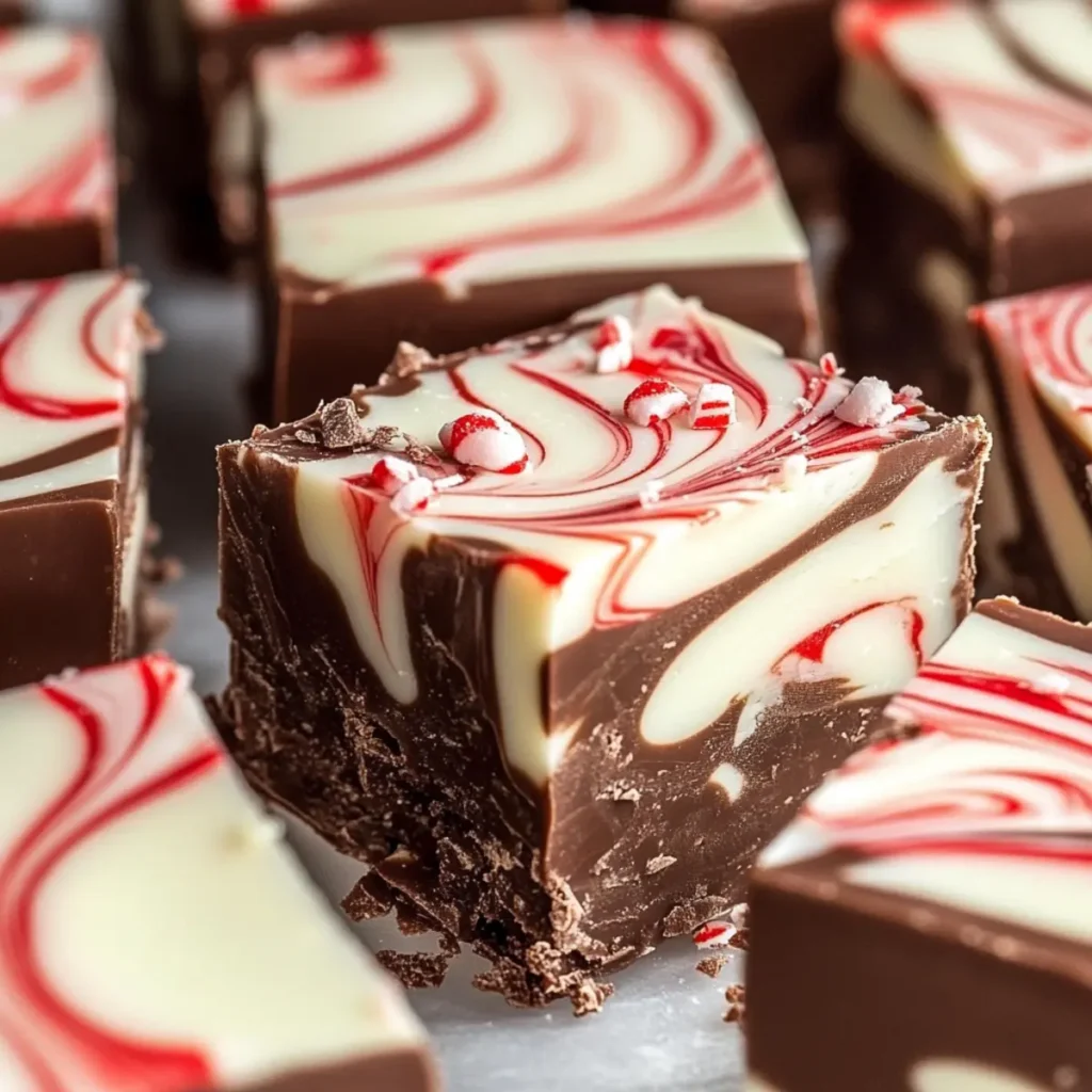 Peppermint Swirl Fudge