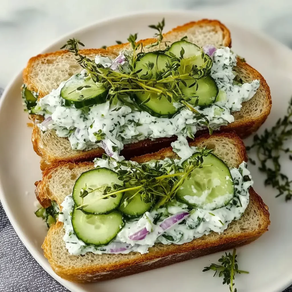 Easy Cucumber Salad Sandwiches
