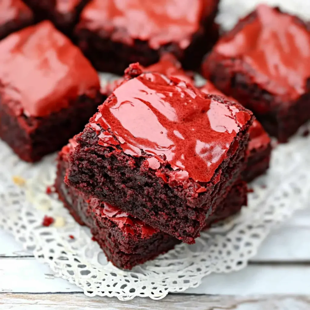 Homemade Red Velvet Brownies