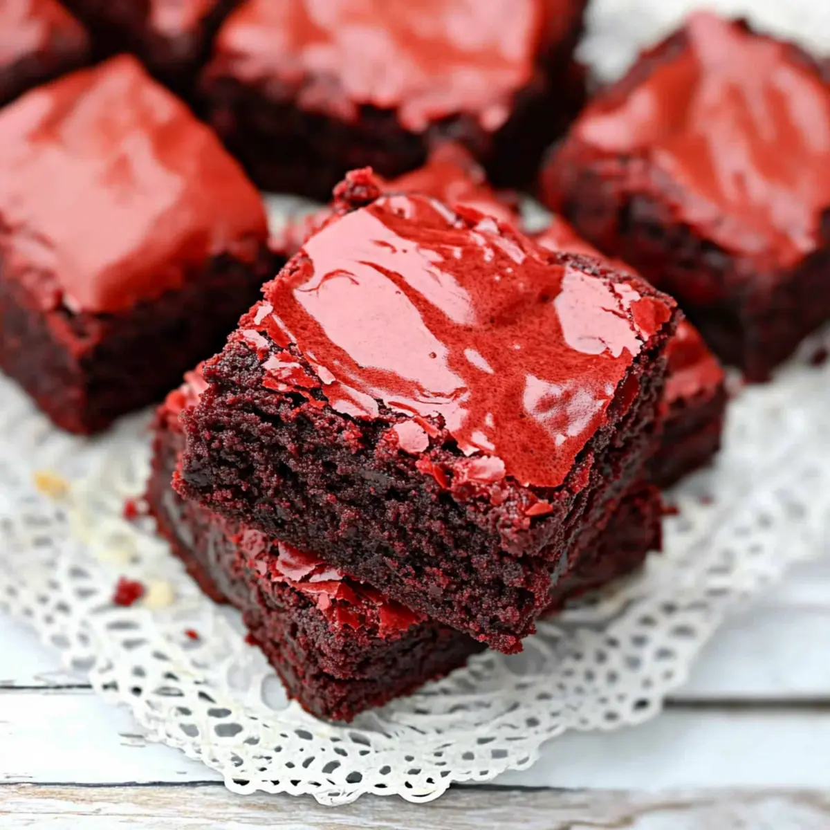 Homemade Red Velvet Brownies