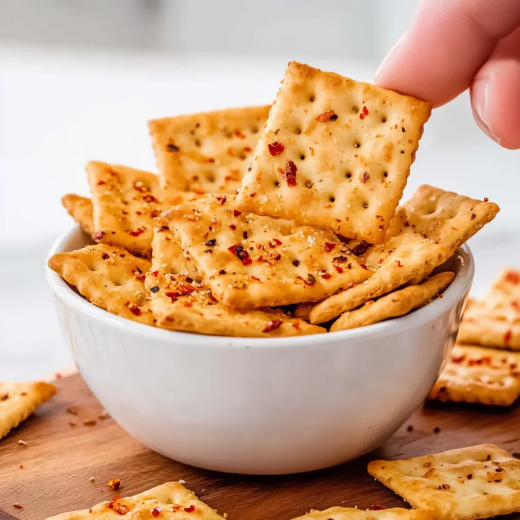 Sweet and Spicy Seasoned Crackers.