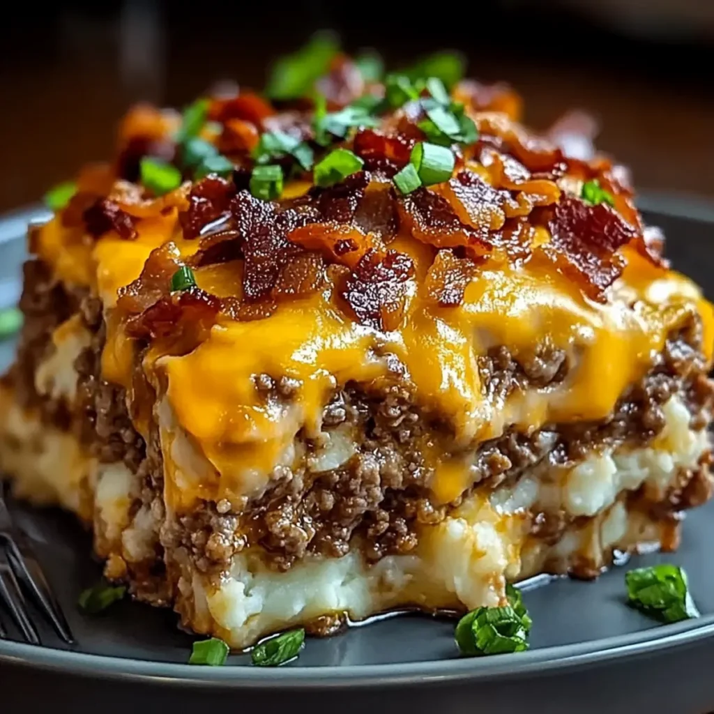 Cheesy Loaded Meatloaf Casserole