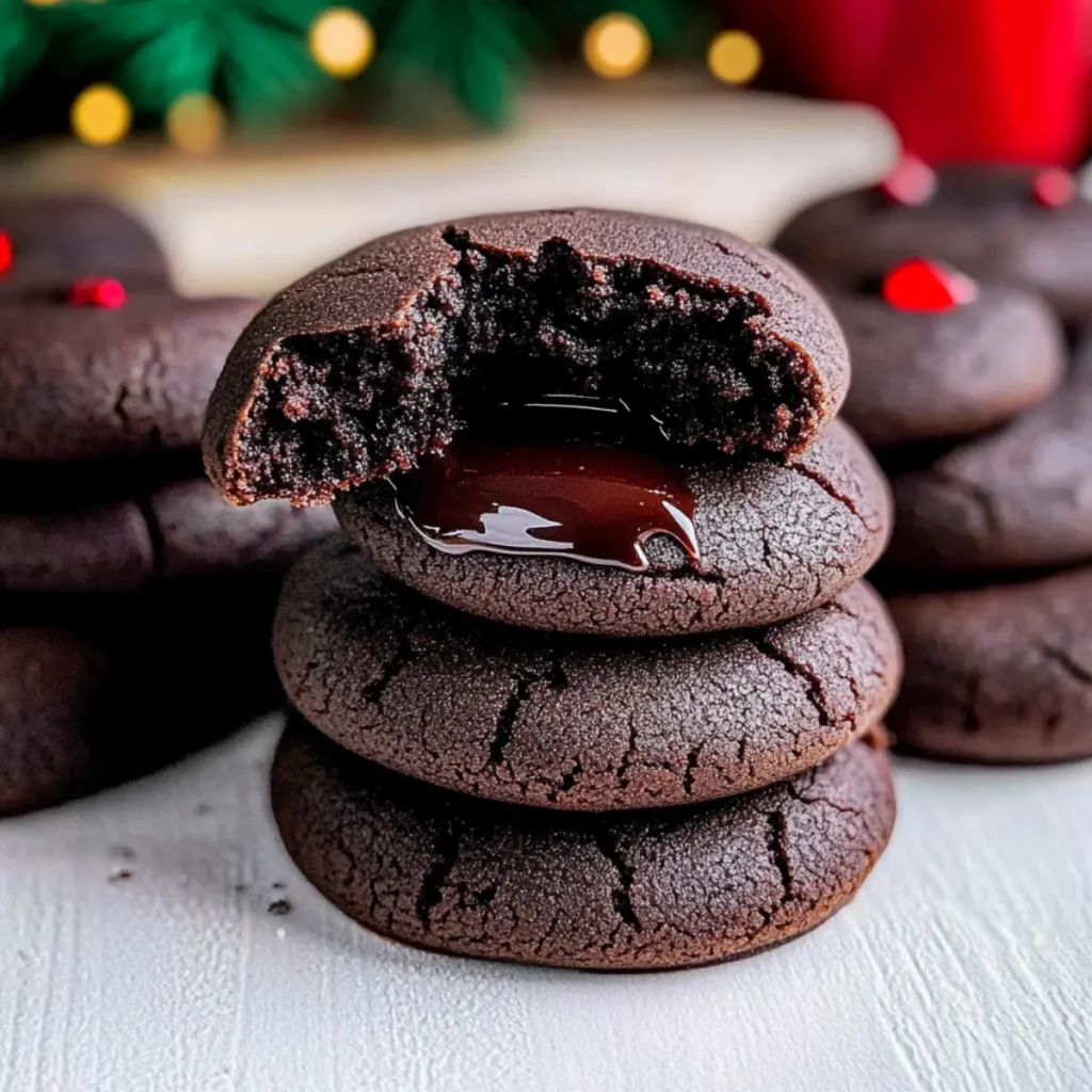 Chocolate Thumbprint Cookies