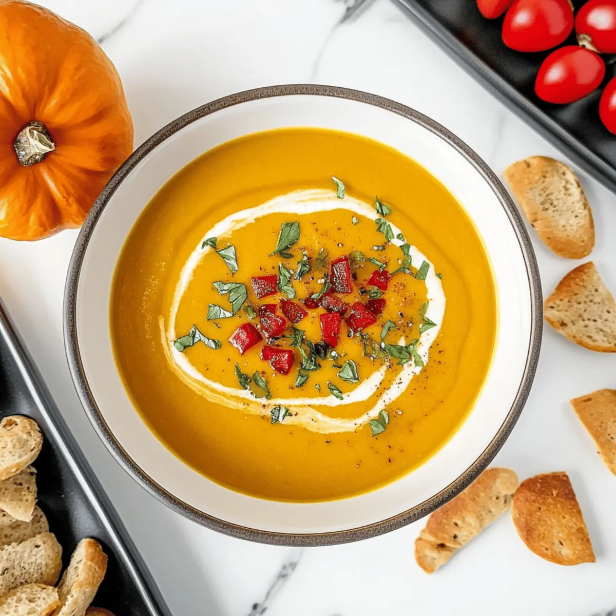 Creamy Pumpkin Soup for a Cozy Fall Evening Bliss