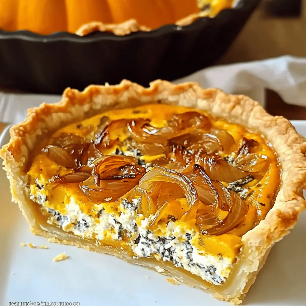 Savory Pumpkin Quiche with Caramelized Onions for Comfort