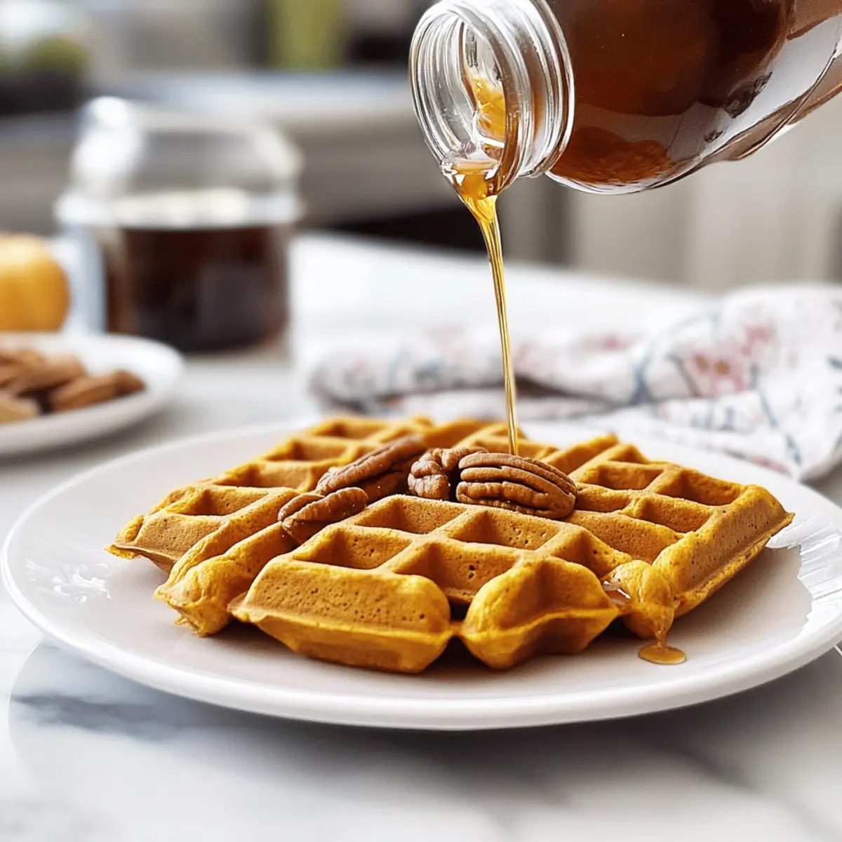 Fluffy Pumpkin Waffles to Spice Up Your Fall Mornings