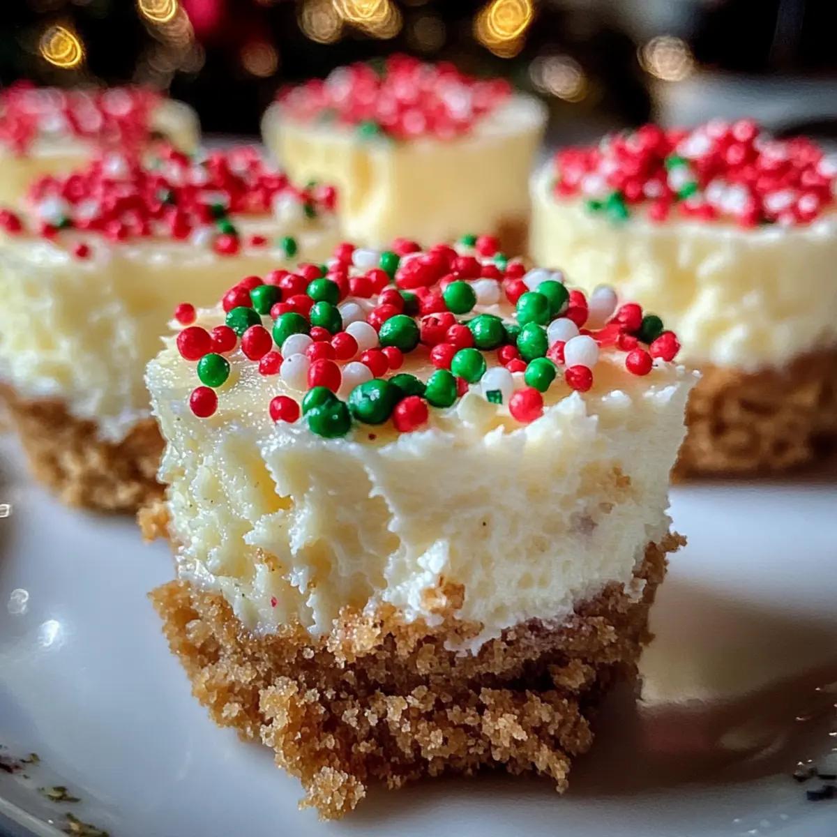 Mini Christmas Cheesecakes