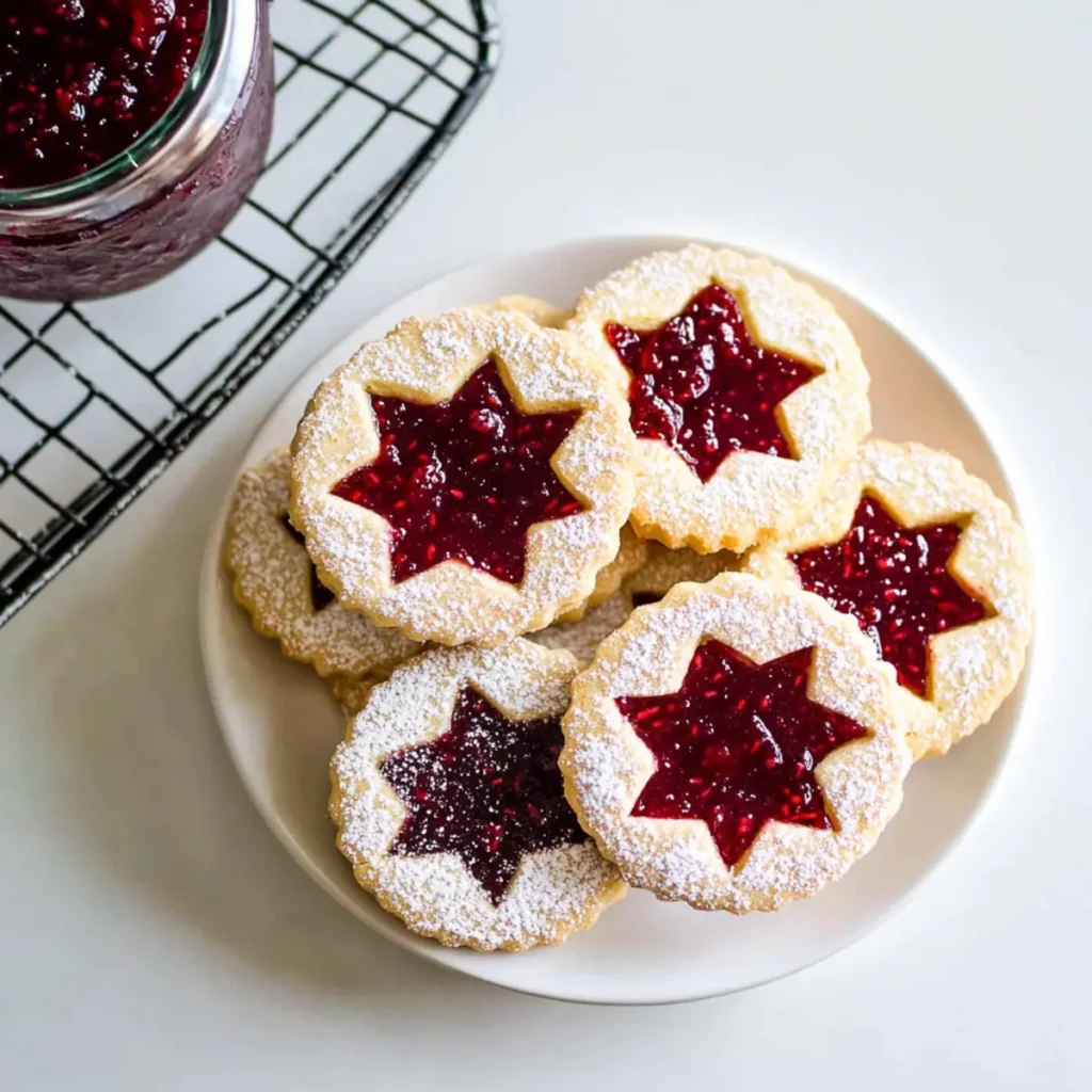 Raspberry Linzer Cookies