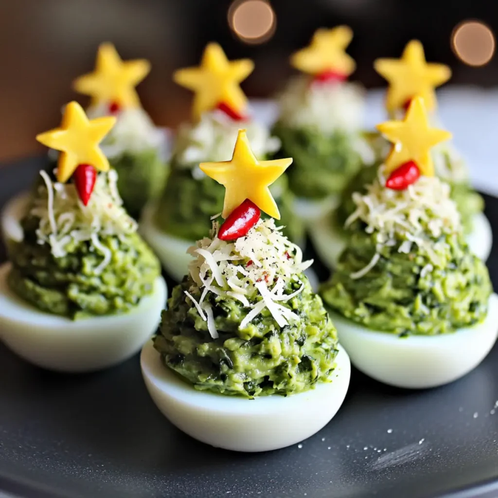 Deviled Egg Christmas Trees