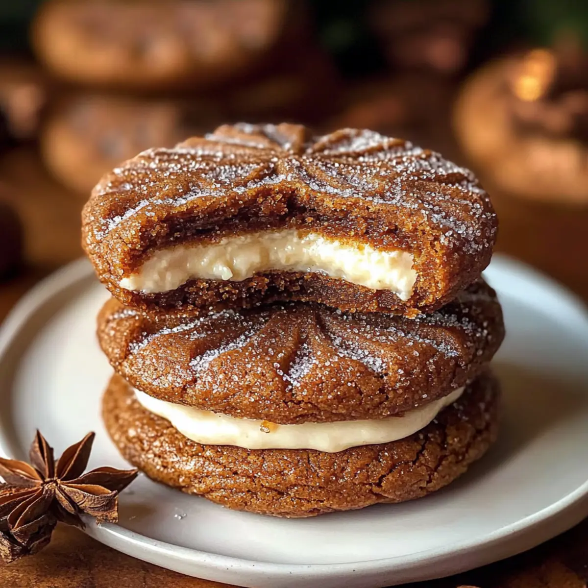 Gingerbread Cheesecake Cookies