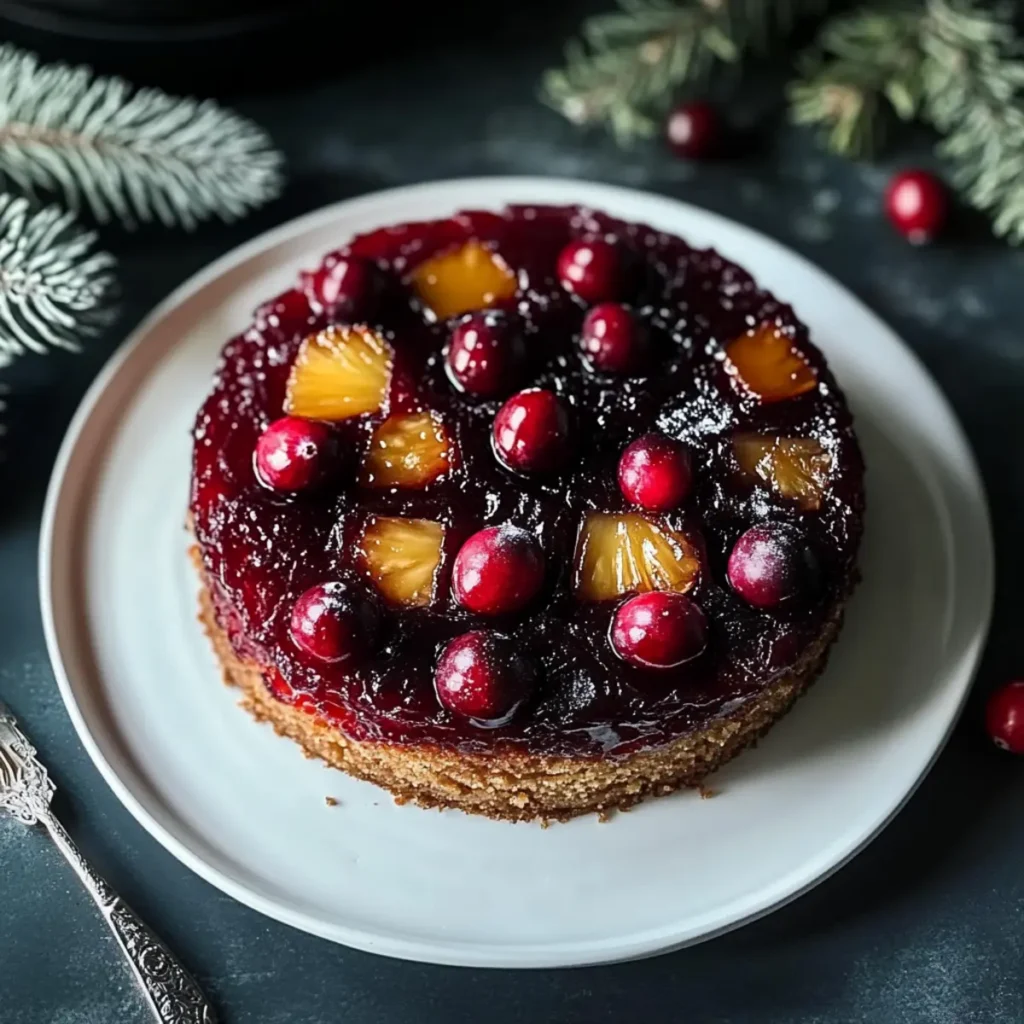 Cranberry Pineapple Upside-Down Cake