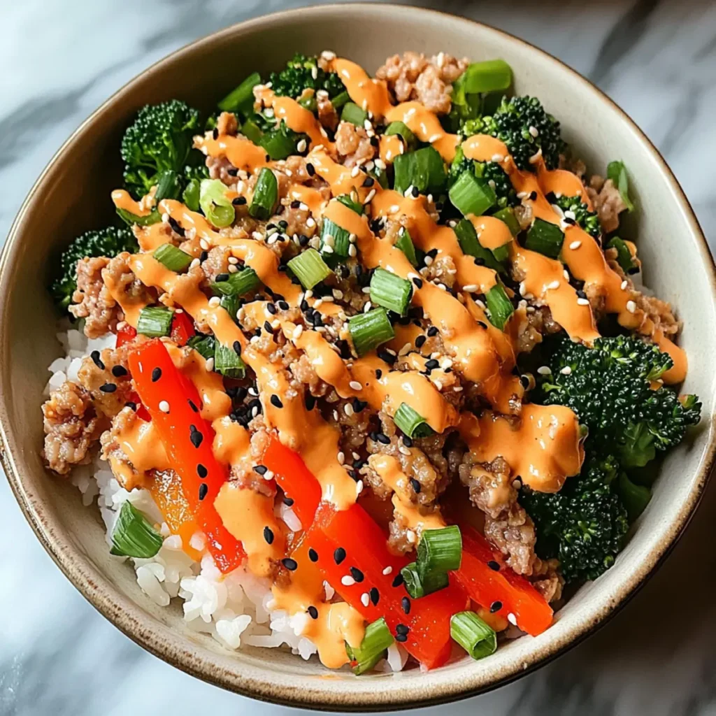 Bang Bang Ground Turkey Rice Bowls