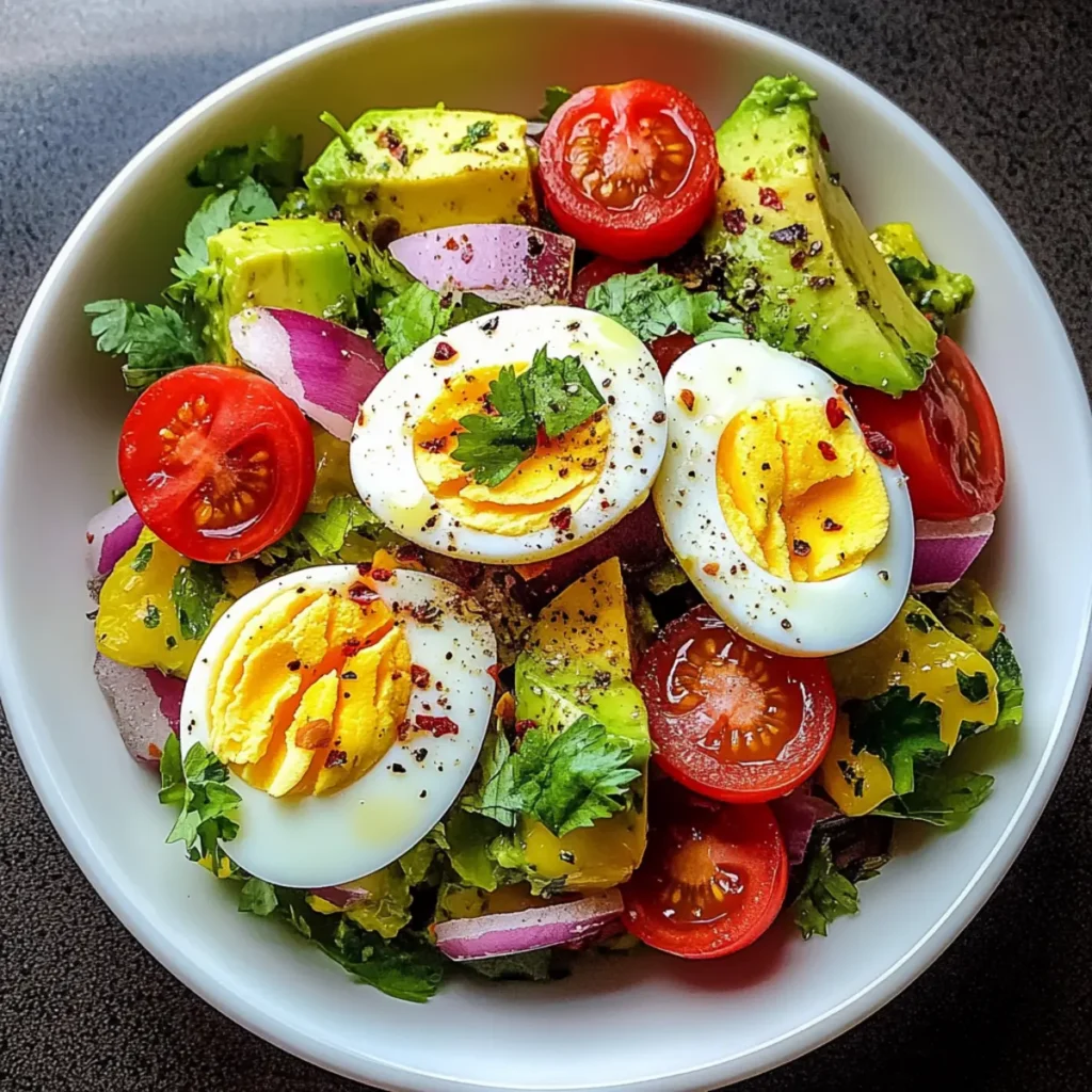 Workout Egg Avocado Salad