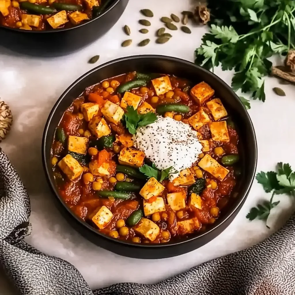 Stew with tofu and harissa