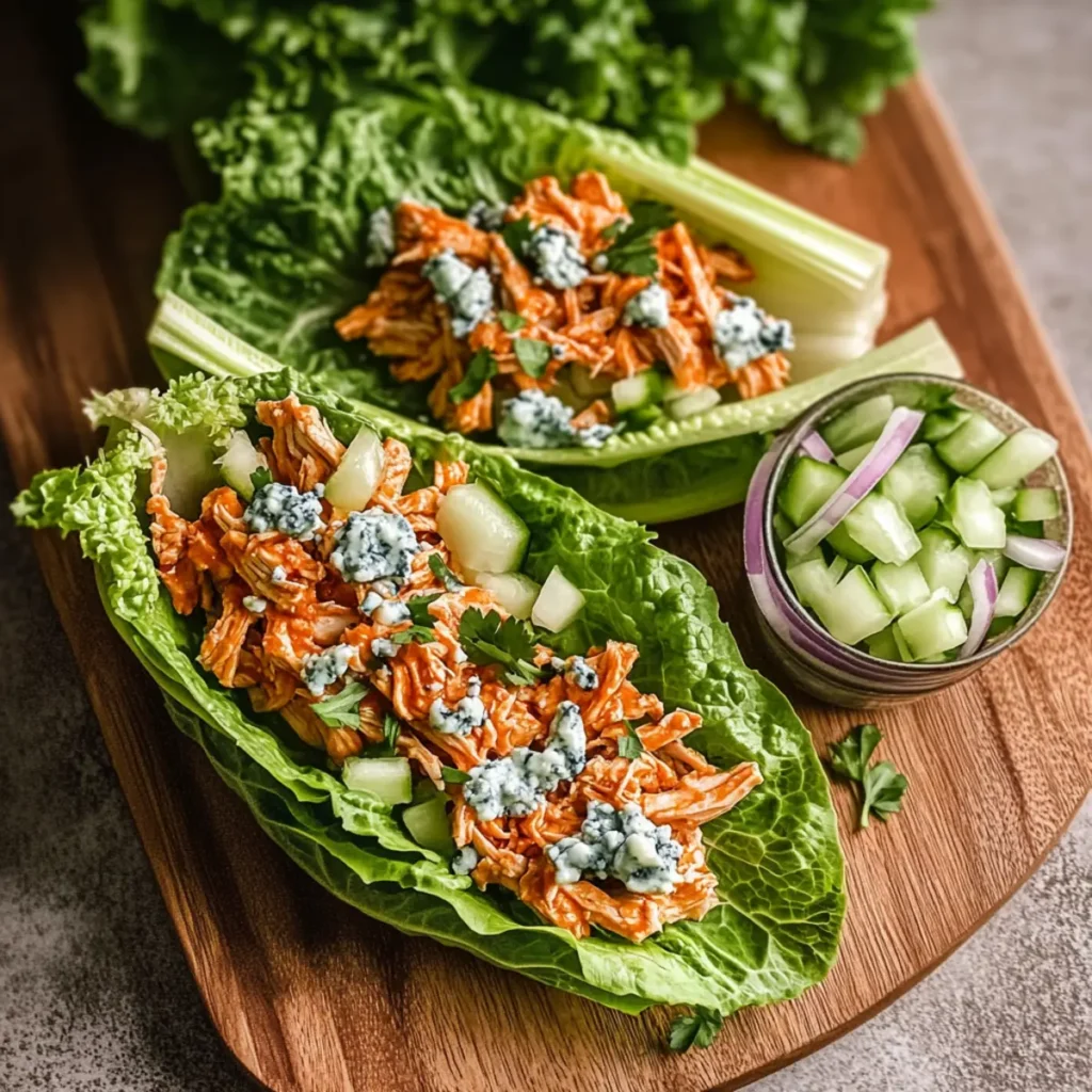 Buffalo Chicken Lettuce Wraps
