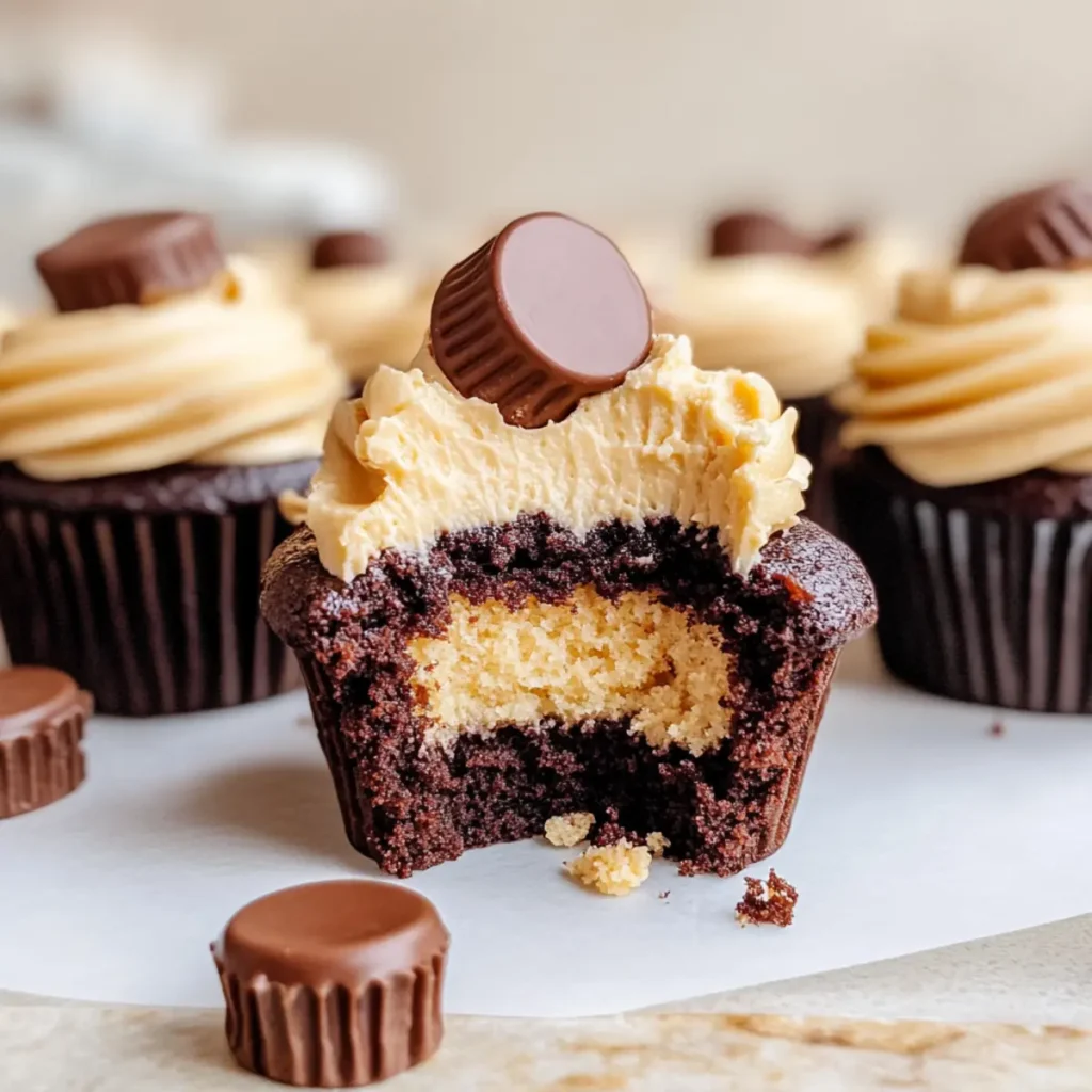 Peanut Butter Chocolate Cupcakes