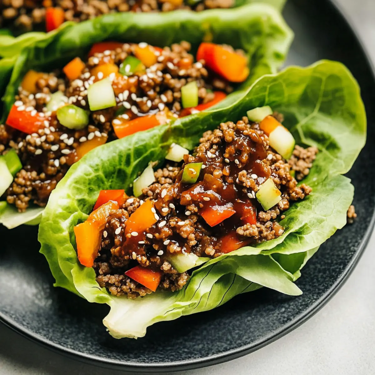 Asian-Style Ground Beef Lettuce Wraps